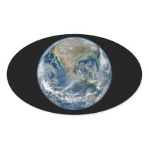 Blue Earth Oval Sticker
