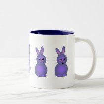 Blue Easter Bunnies mugs
