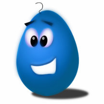 Blue Easter Egg Acrylic Cut Out