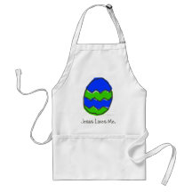 Blue Easter Egg Aprons