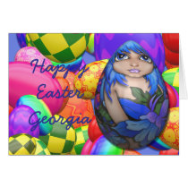 Blue Easter Egg Card