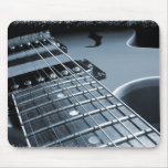 Blue Electric Guitar Close-up Mousepads