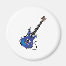 blue electric guitar fridge magnets