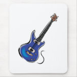 blue electric guitar mousepads