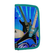 Blue Electric Guitars, Drums & Speakers Organizers
