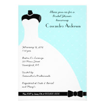 Blue Elegant Bridal Shower Invitation