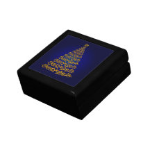Blue Elegant Christmas Tree Gift Box