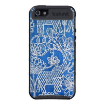 Blue Elephant Paisly iPhone Case Cover For iPhone 5