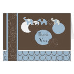 Blue Elephant Thank You Card