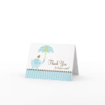 Blue Elephant Thank You Note Card