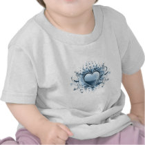 Blue Emo Heart Baby T-Shirt