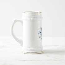 Blue Emo Heart  Beer Stein Mugs
