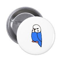 Blue English Budgie Buttons