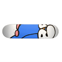 Blue English Budgie Skateboard