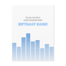 Blue Equalizer Post Cards