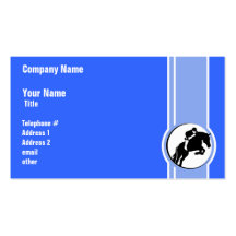 Blue Equestrian Business Card Templates
