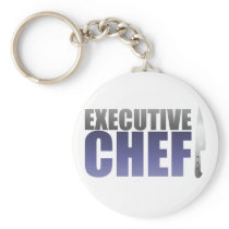 Blue Executive Chef Key Chains