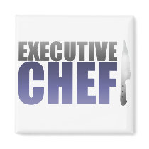 Blue Executive Chef Fridge Magnet