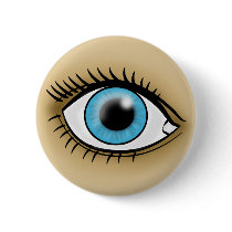 Blue Eye icon Pinback Button