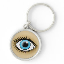 Blue Eye icon Keychains