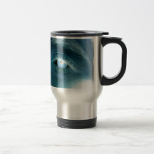 Blue eye print mugs