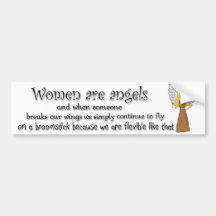 Blue Eyed Blonde Women Are Angels Bumper Sticker