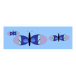 Blue Eyed Butterflies Mini Bookmarks Business Card Template