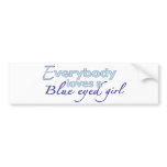 Blue Eyed Girl Bumper Sticker