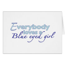 Blue Eyed Girl Greeting Card
