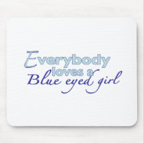 Blue Eyed Girl Mouse Pad
