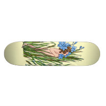 Blue-Eyed Grass Skate Board Deck
