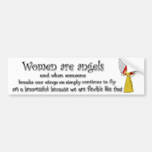 Blue Eyed Red Haired Women Are Angels Bumper Stickers