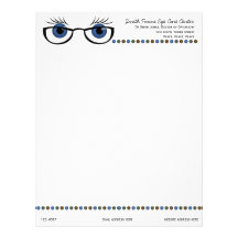 Blue Eyes and Glasses Letterhead