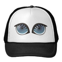 Blue Eyes Cartoon Trucker Hats