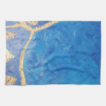 blue fabric kitchen towel