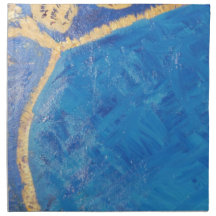 blue fabric napkin