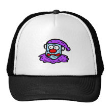 Blue Face Clown Mesh Hat