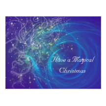 BLUE FAIRY LIGHTS POST CARDS