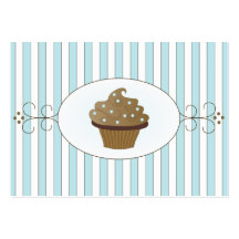 Blue Fancy Cake  Two Business Card Templates
