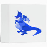 Blue Fantasy Cute Dragon Vinyl Binders