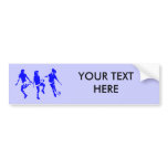 Blue Female Soccer Skills Bumper Stickers