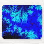 Blue Fern Fractal Mouse Pad