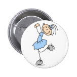 Blue Figure Skater Button