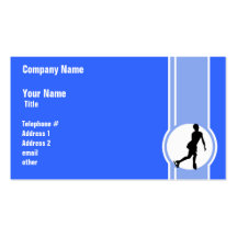 Blue Figure Skating Business Card Template