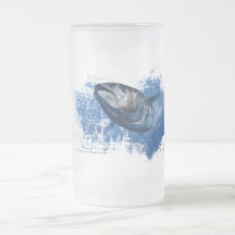 Blue fin tuna frosted beer glass mugs
