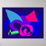 Blue Fire 2 Navy Posters