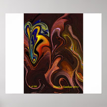 Blue Fire Print