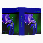 Blue Flag Iris Floral Binder