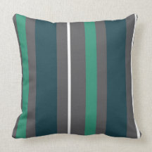 Blue Flamboyan Stripe Throw Pillow