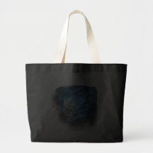 Blue flame skull tote bag